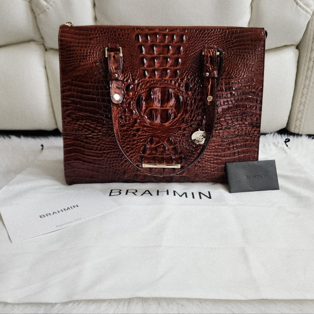 Brahmin Anywhere Tote Pecan Melborne/dustbag